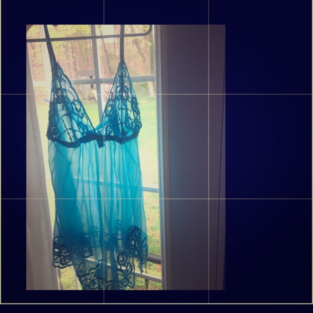 Blue see through lingerie